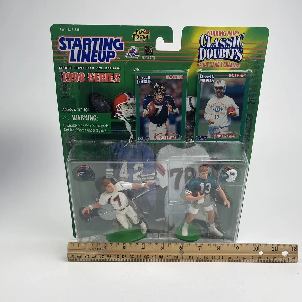 1998 NFL Starting Lineup Classic Doubles John Elway Dan Marino Kenner Figure